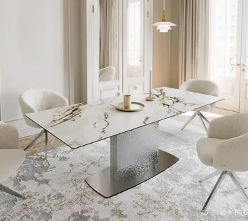 Produljivi stol Edge 180/220x100, Materijal: Keramika Calacatta Luxe - cover