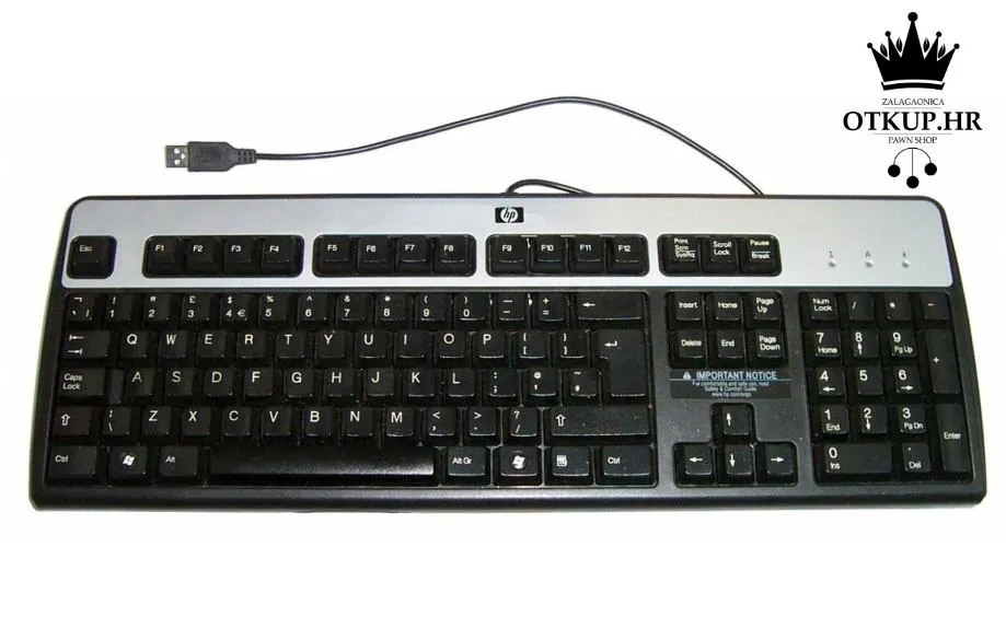 TIPKOVNICA HP USB KYBD JB, NOVO / R1, RATE !! - cover