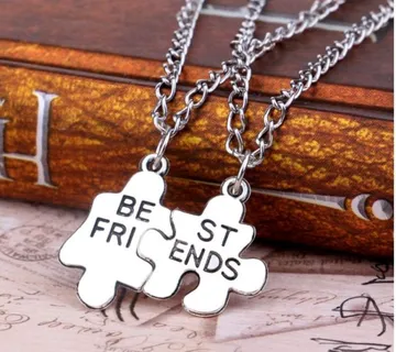 Moderna posrebrena ogrlica Best friends (komplet 2kom) - cover