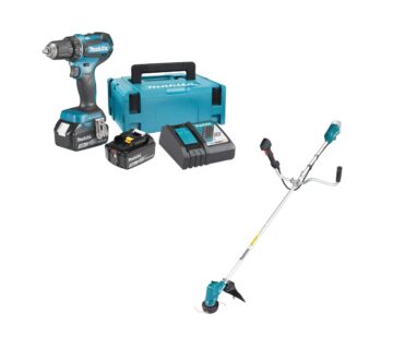 Makita aku trimer DUR190UZ + aku bušilica DDF485RFJ - cover