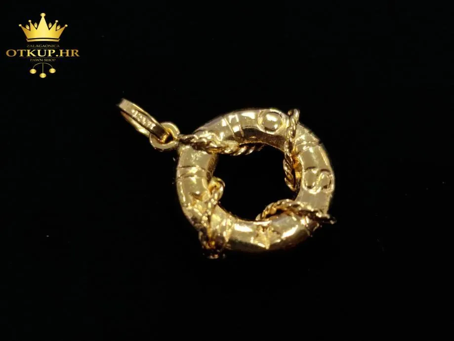 ZLATNI PRIVJESAK KOLUT ZA SPAŠAVANJE 1,89G (18K) / R1, RATE ! - cover