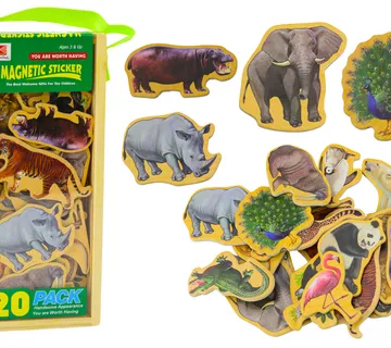 Wooden Magnets Wild Animals Safari 20 pieces - cover