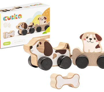 Drvena igračka pas s psićem na vagonu 15443 - cover