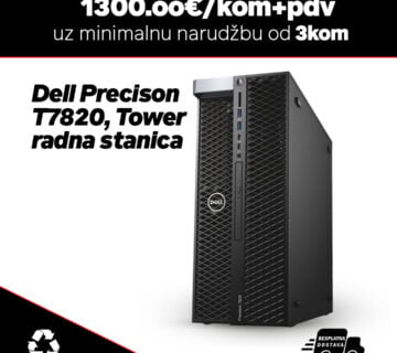 3x Dell Precision T7820, Tower /2x Xeon Silver 4214/64GB/512GB SATA SSD + 1TB/DVD/Nvidia Quadro RTX 4000 - cover