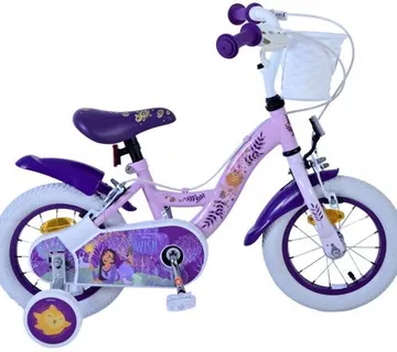 Volare Disney Wish dječji bicikl 12" ljubičasti s dvije ručne kočnice - cover