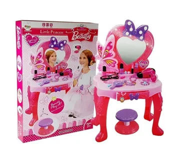 Dječji toaletni stolić za djevojčice s ogledalom, zvukom i svijetlom - cover