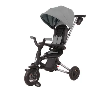 Dječji tricikl Qplay Nova sivi gume na pumpanje - cover