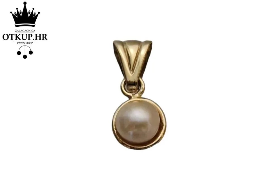 ZLATNI PRIVJESAK S BISEROM 1,24g 14k / R1, RATE! - cover
