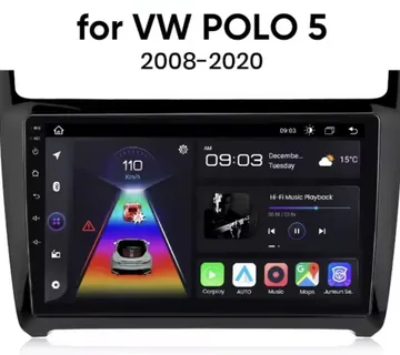 VW POLO 5 multimedija android navigacija ekran 2din radio kamera WIFI - cover
