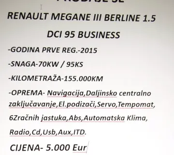 Prodajem Renault Megane III - cover