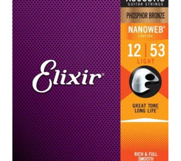 ELIXIR 12-53 NANOWEB PBR, žice za akustičnu gitaru - cover