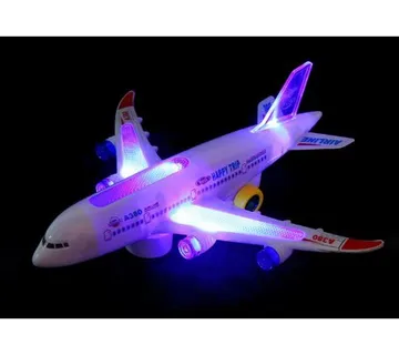 Avion A380 putnički koji sam vozi svijetli i svira - cover