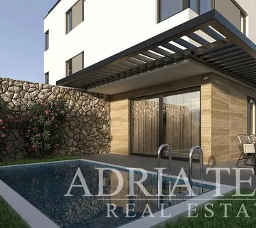 APARTMANI S BAZENOM, VRTOM I KROVNOM TERASOM, NOVOGRADNJA, PREKRASAN POGLED - MANDRE, PAG - cover