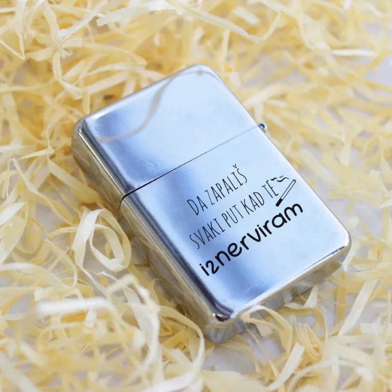 Šaljivi upaljač metalni s graviranom porukom - cover