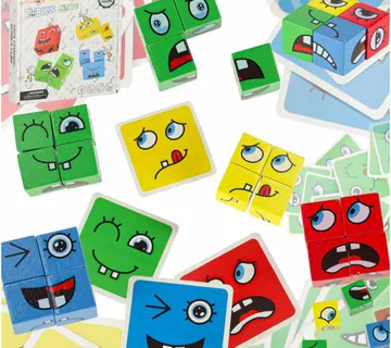 Montessori kocke igra slaganja – emocije - cover