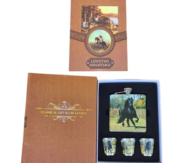 Pljoska set “Konj u galopu” - cover