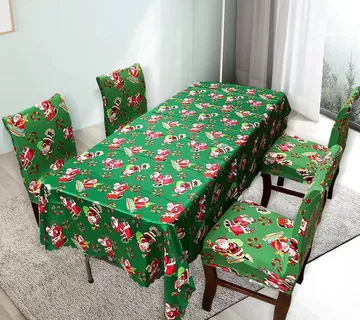 AKCIJA Božićni stolnjak + 6 rastezljivih navlaka za stolice - cover