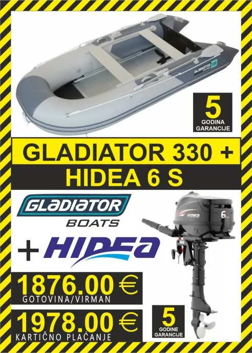 GUMENJAK GLADIATOR B 330 + HIDEA 6 do 12 RATA - cover