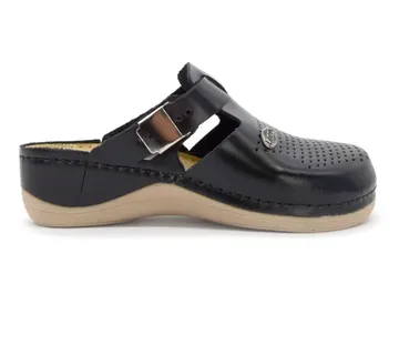 KOŽNE ANATOMSKE KLOMPE, Crna, JCFA - cover