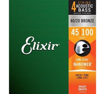 ELIXIR 45-100 LIGHT NANOWEB BRONZE ACOUSTIC BASS - cover