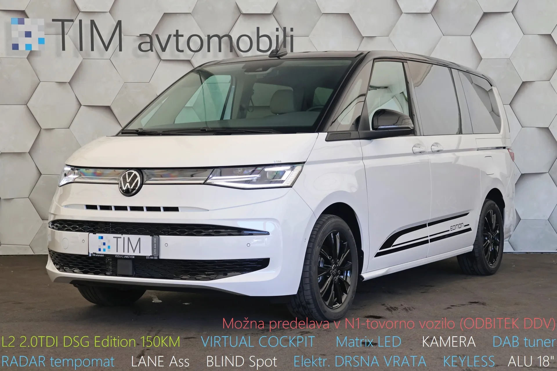 Volkswagen Multivan T7 L2 2.0TDI DSG Edition 150KM El.KLIZNA VRATA - cover