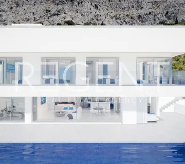 Omiš, Borak – građevinsko zemljište s projektom vile i bazenom - cover