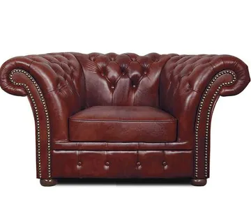 Chesterfield Fotelja Winfield Basic Leather | 1-sjedište | Cloudy Red - cover