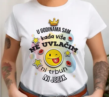 Šaljiva bijela ženska majica poklon - Giftoteka - cover