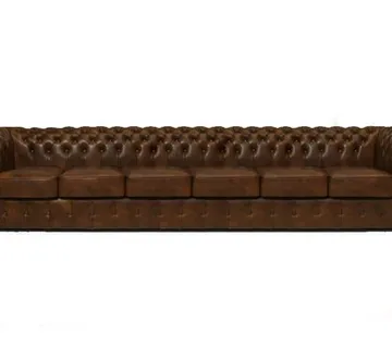 Chesterfield Garnitura Class Leather | 6-sjedišta | Cloudy Brown Light - cover