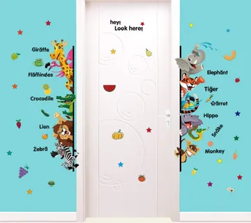 Zidna edukativna naljepnica za učiti engleski Životinjski Svijet - cover