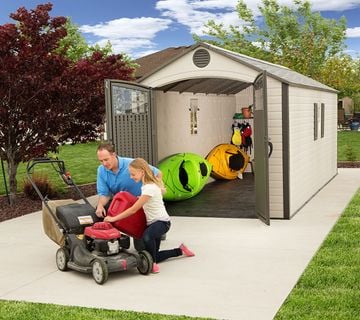 Plastična kućica-uta Giant 14,8 m² - 6,09m x 2,44m - SVIJETLO SIVA - cover