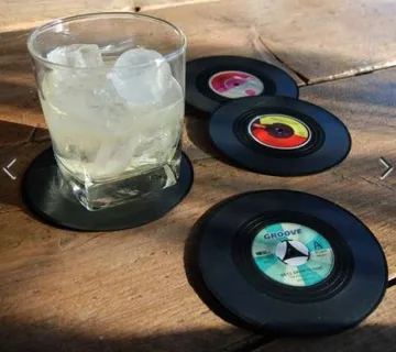 Retro podmetači za čaše ploče od vinila (6 KOM) - cover
