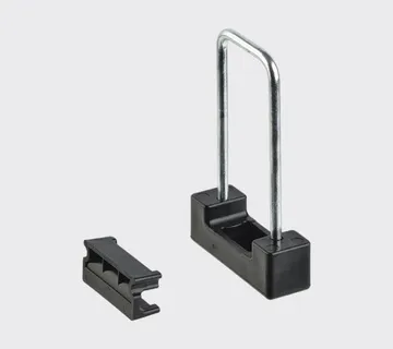 Obujmica / kopča / spojnica za stup panel ograde 80x40 mm (PVC+metal) - cover