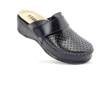 KOŽNE ANATOMSKE KLOMPE, Crna, BBHFB - cover