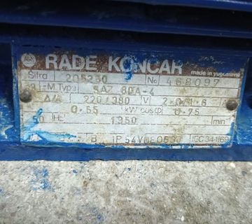 Končar elektromotor 0,55kw - cover