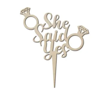 Rustikalni toper za tortu- She Said Yes - cover