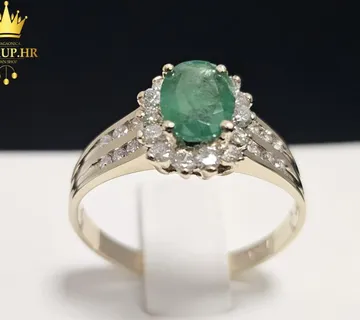 ZLATNI PRSTEN S DIJAMANTIMA 0.39ct 14K / R1, RATE ! - cover