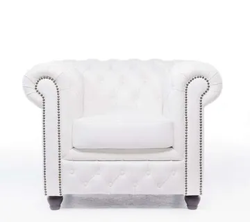 Chesterfield Fotelja Original Leather | 1-sjedište | White - cover
