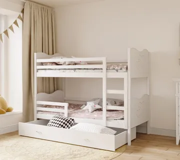 Dječji krevet na kat s motivom srca 200×90 - cover