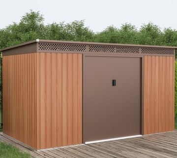 Vrtna metalna kućica 7,0 m² - 3,4 m x 2,06 m – SMEĐA - cover