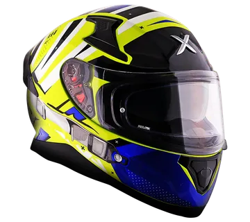 Kaciga AXOR APEX HEX-2 sjaj neon žuta/plava - cover