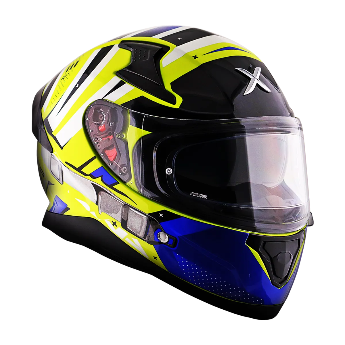 Kaciga AXOR APEX HEX-2 sjaj neon žuta/plava - cover