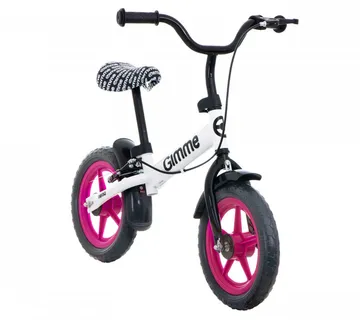GIMMIK dječji bicikl Nemo s kočnicom, bez pedala 11" roza - cover