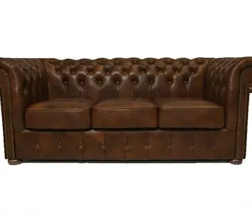 Chesterfield Trosjed Class Leather | 3-sjedišta | Cloudy Brown Light l - cover