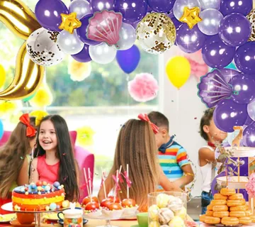 Luk od balona - Mermaid Purple - Gold (59 balona u setu) - cover