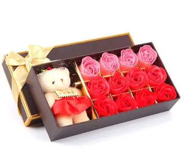 Medo poklon kutija - sapun u obliku ruže - cover