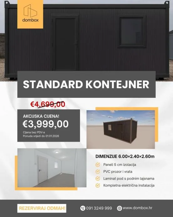KONTEJNER 6x2,4m (bijeli, antracit, dekor-drvo) AKCIJA do 28.02.2026.g - cover