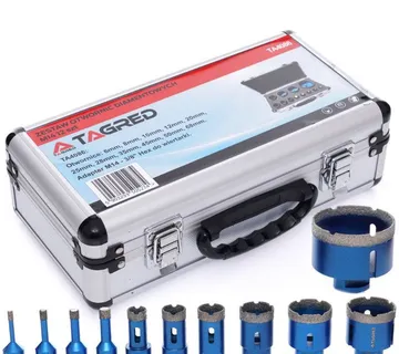 Set dijamantnih kruna za keramiku, kamen, pločice 6 - 68 mm mm M14 - cover