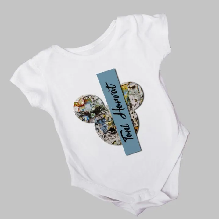 Personalizirani bodiji za bebe s aplikacijom Minnie/Mickey Mousa - cover