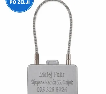 Personalizirani privjesak za kofer (sivi) - cover